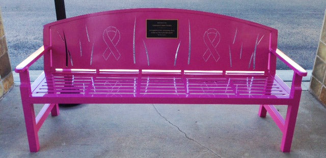 Custom 'Breast Cancer Awareness' Bench