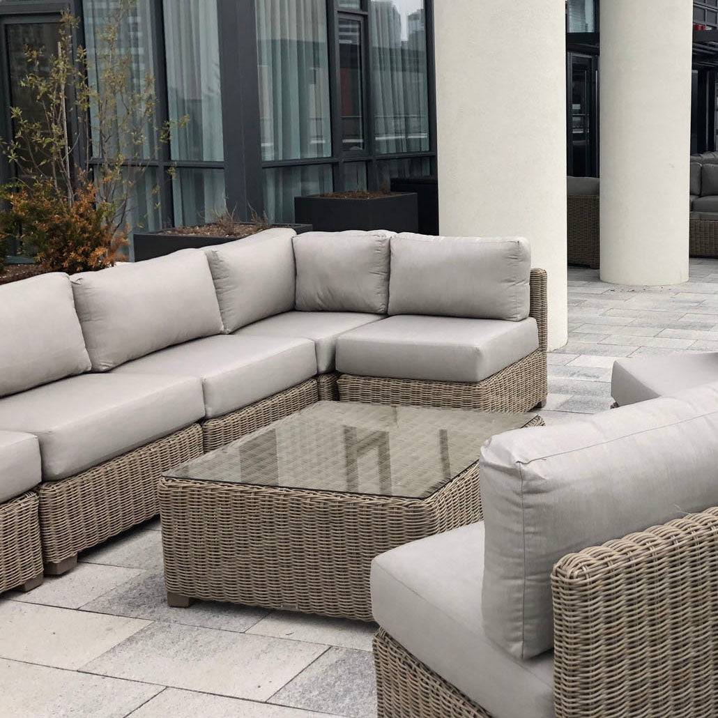 Veranda Sectional Corner Chair, Driftwood