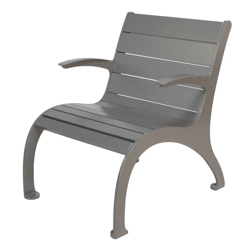 HARBOR ALUMINUM LOUNGE CHAIR WITH IPE SLATS