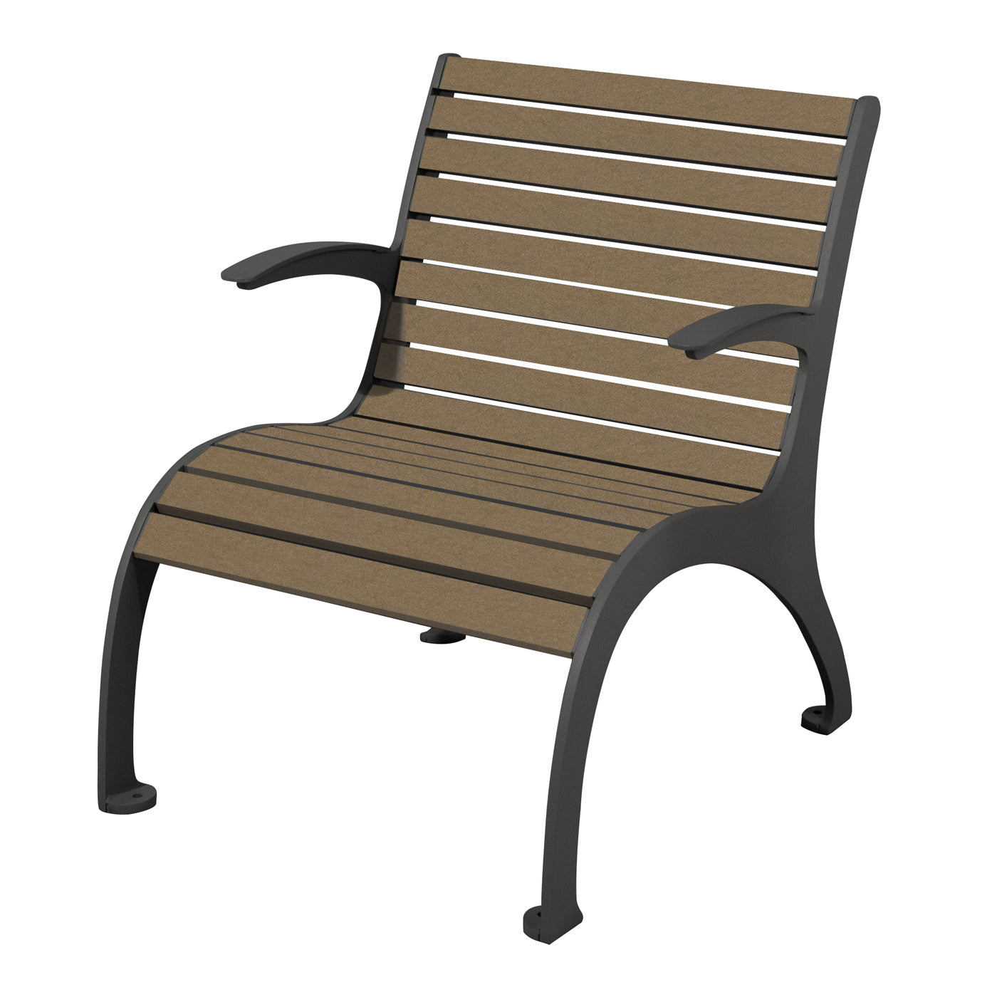 HARBOR ALUMINUM LOUNGE CHAIR WITH IPE SLATS