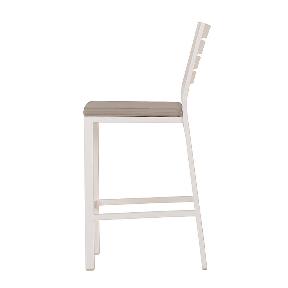 Monterey II Barstool with Aluminum Seat & Cushion