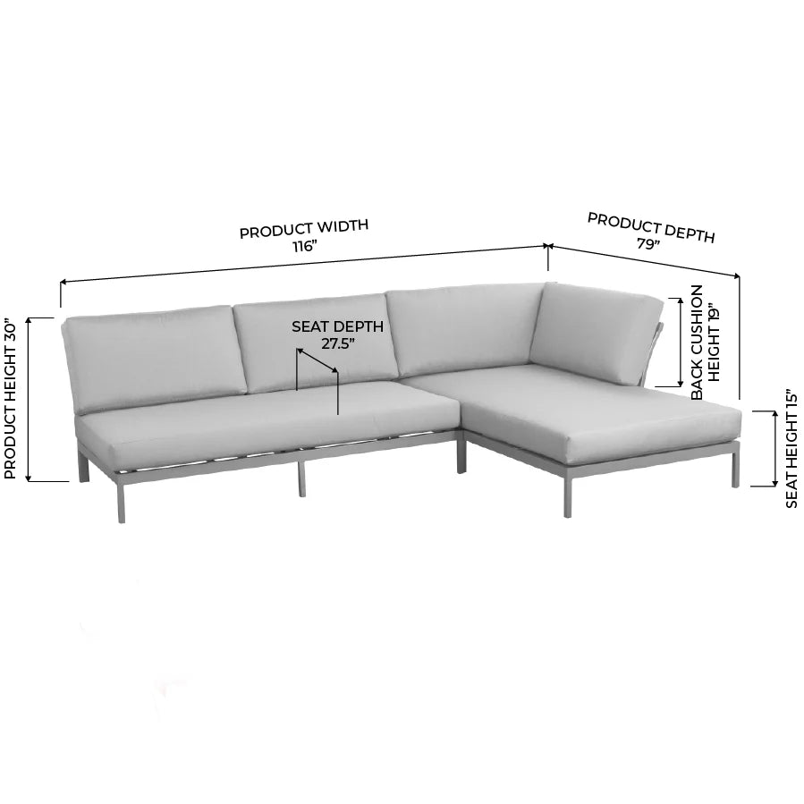 Contempo RAF Sectional with Chaise