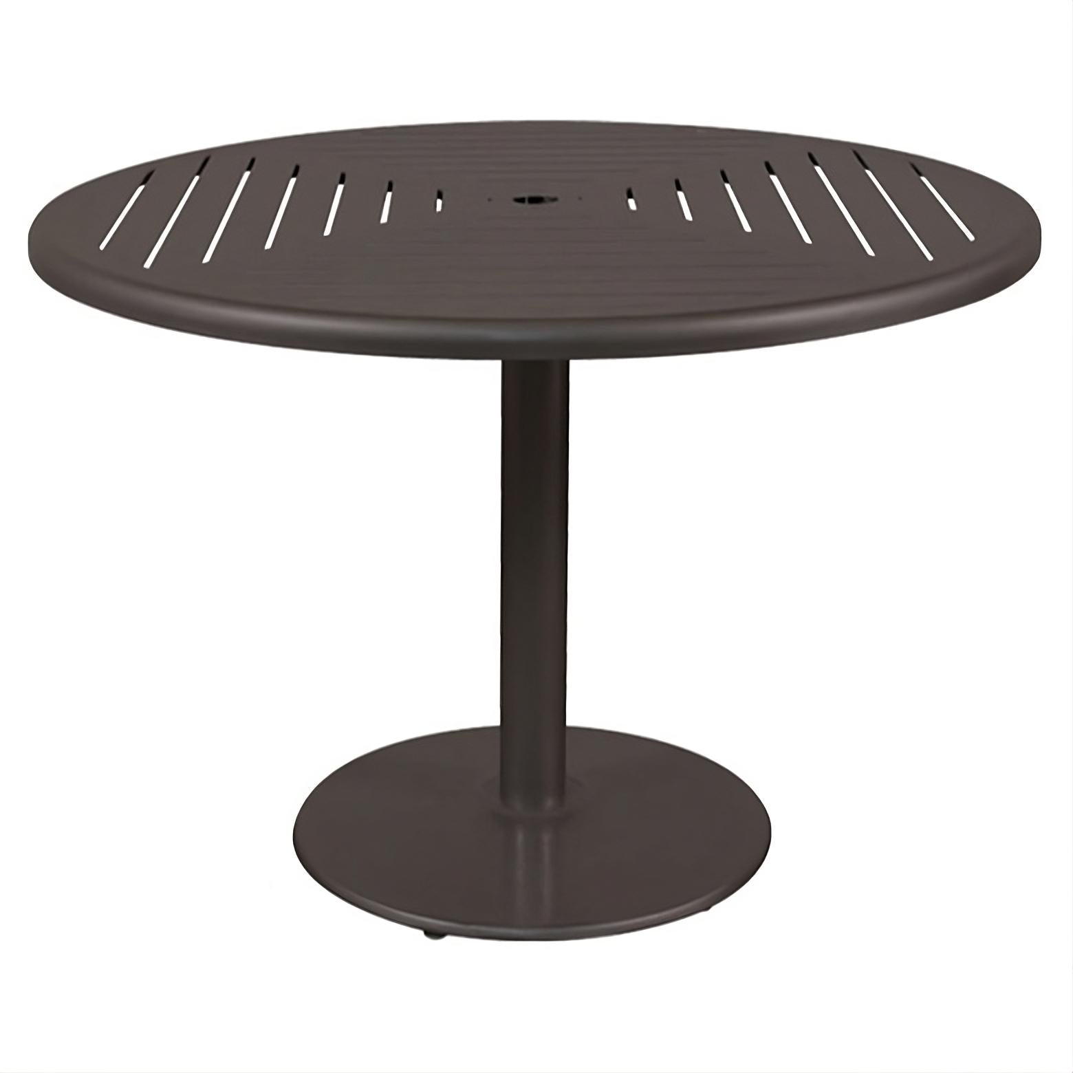 Java Aluminum Slat Table, 42" Dia