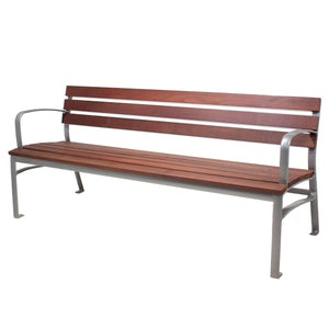 Esplanade Bench with Tropical Wood Slats