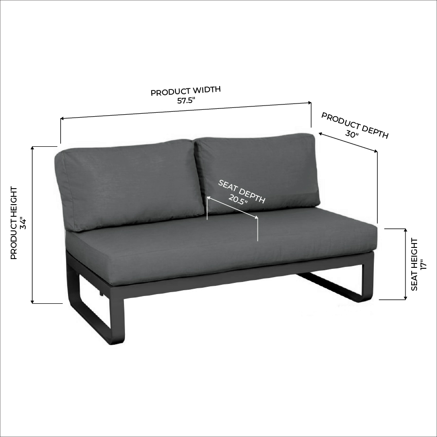 Loft II Armless Loveseat