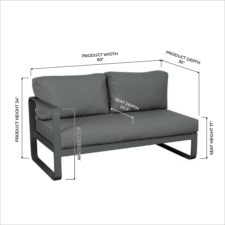 Loft II LAF Loveseat