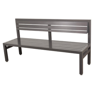 Skyline Armless Bench, Aluminum Slats