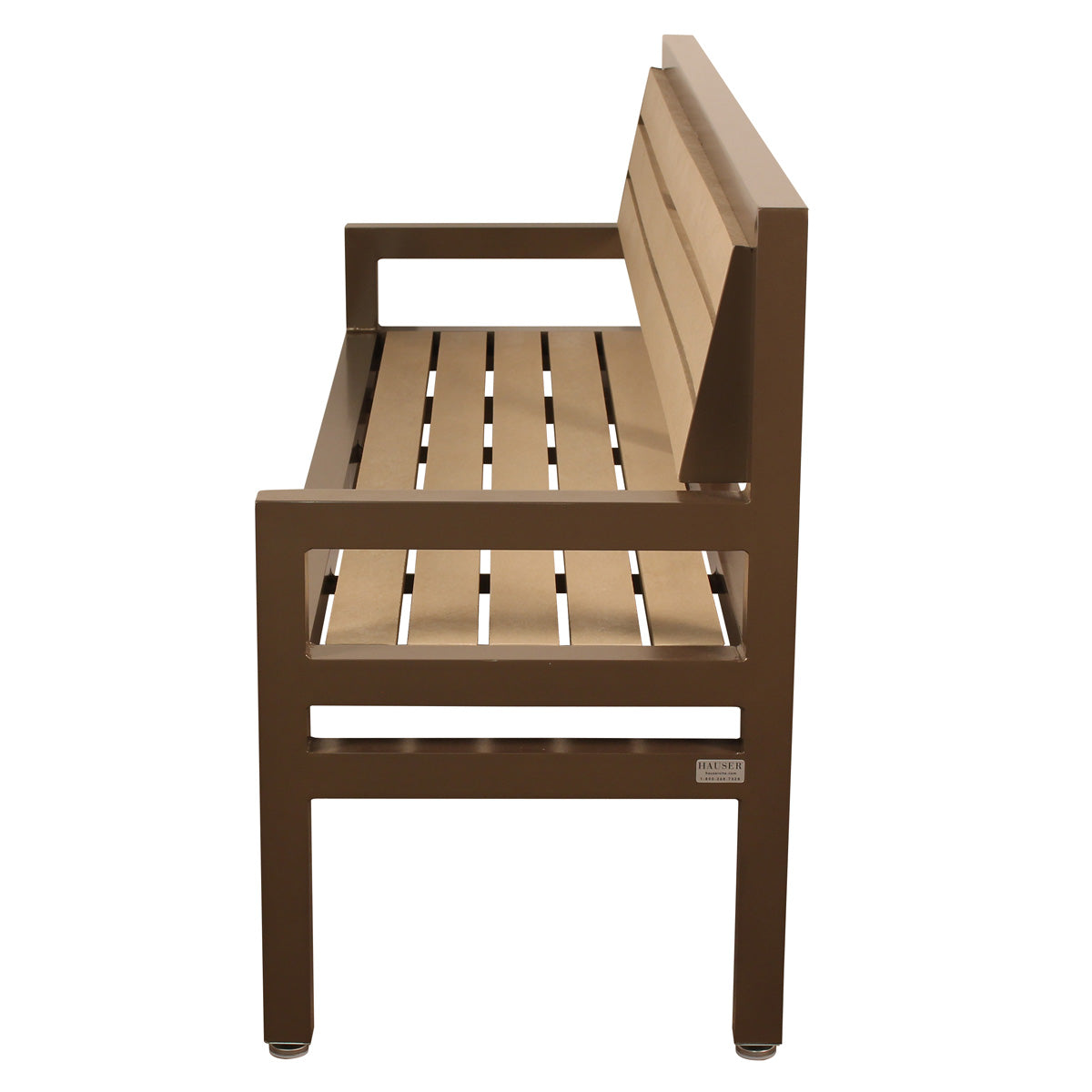 Skyline Bench with Arms, Envirowood Slats
