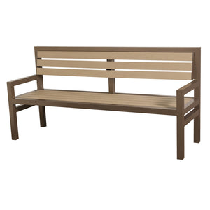 Skyline Bench with Arms, Envirowood Slats