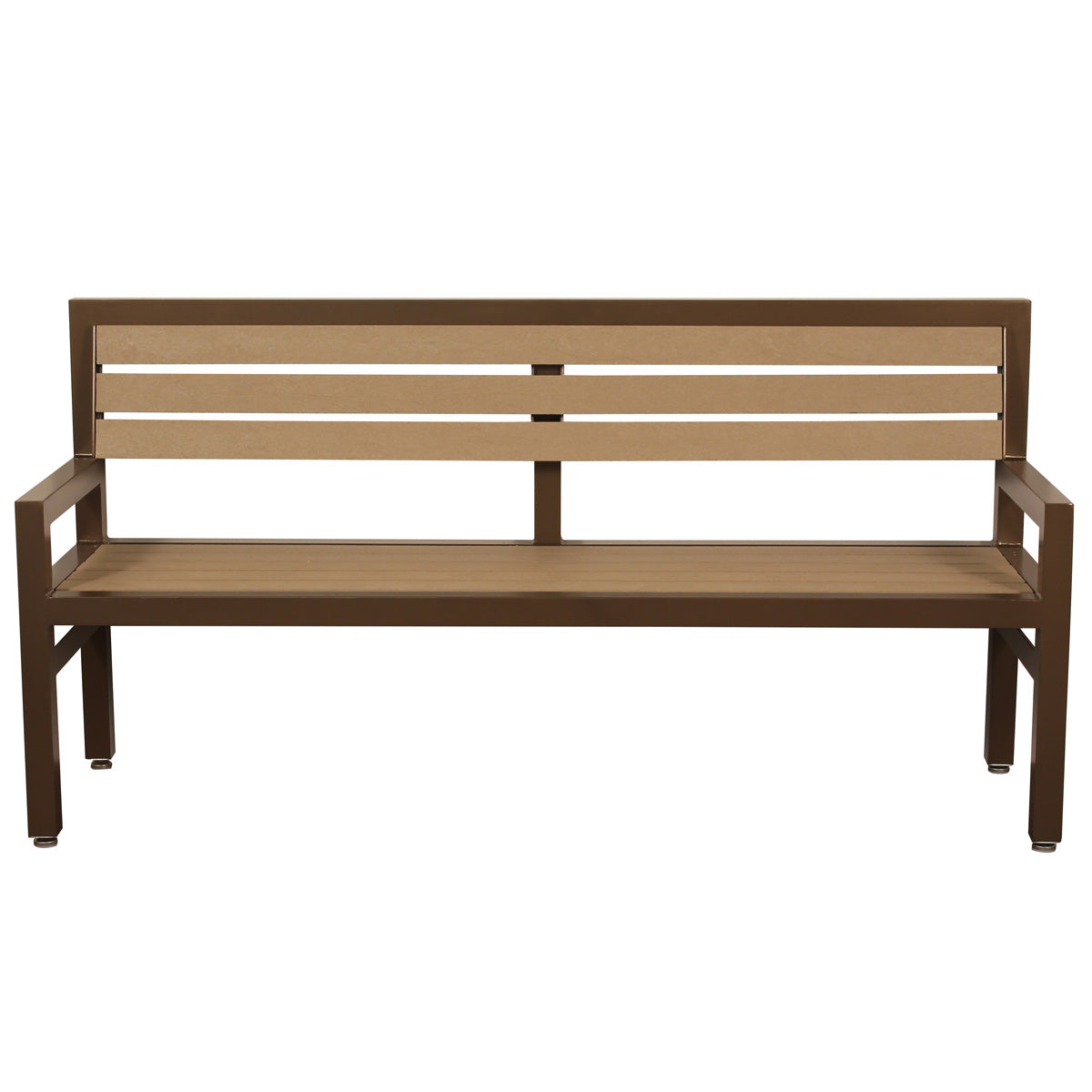 Skyline Bench with Arms, Envirowood Slats
