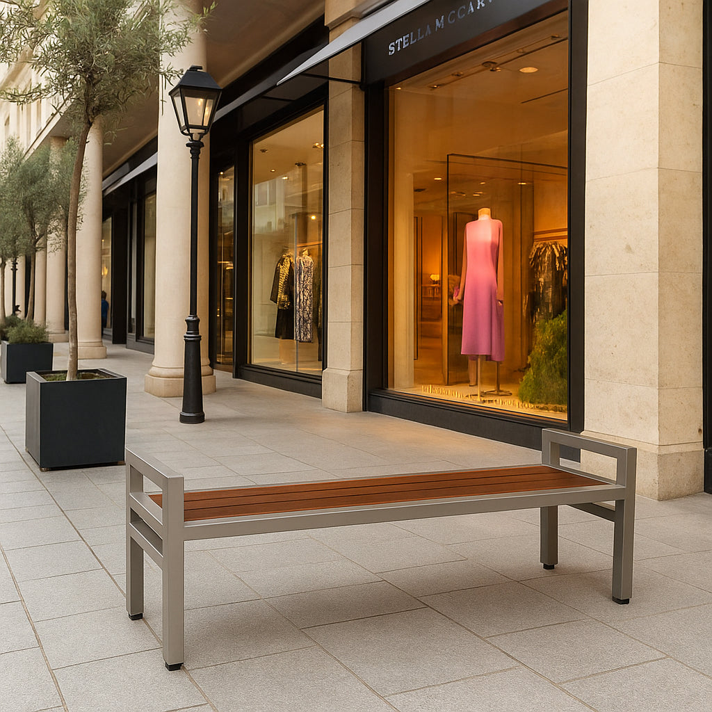 Skyline Backless Bench with Arms