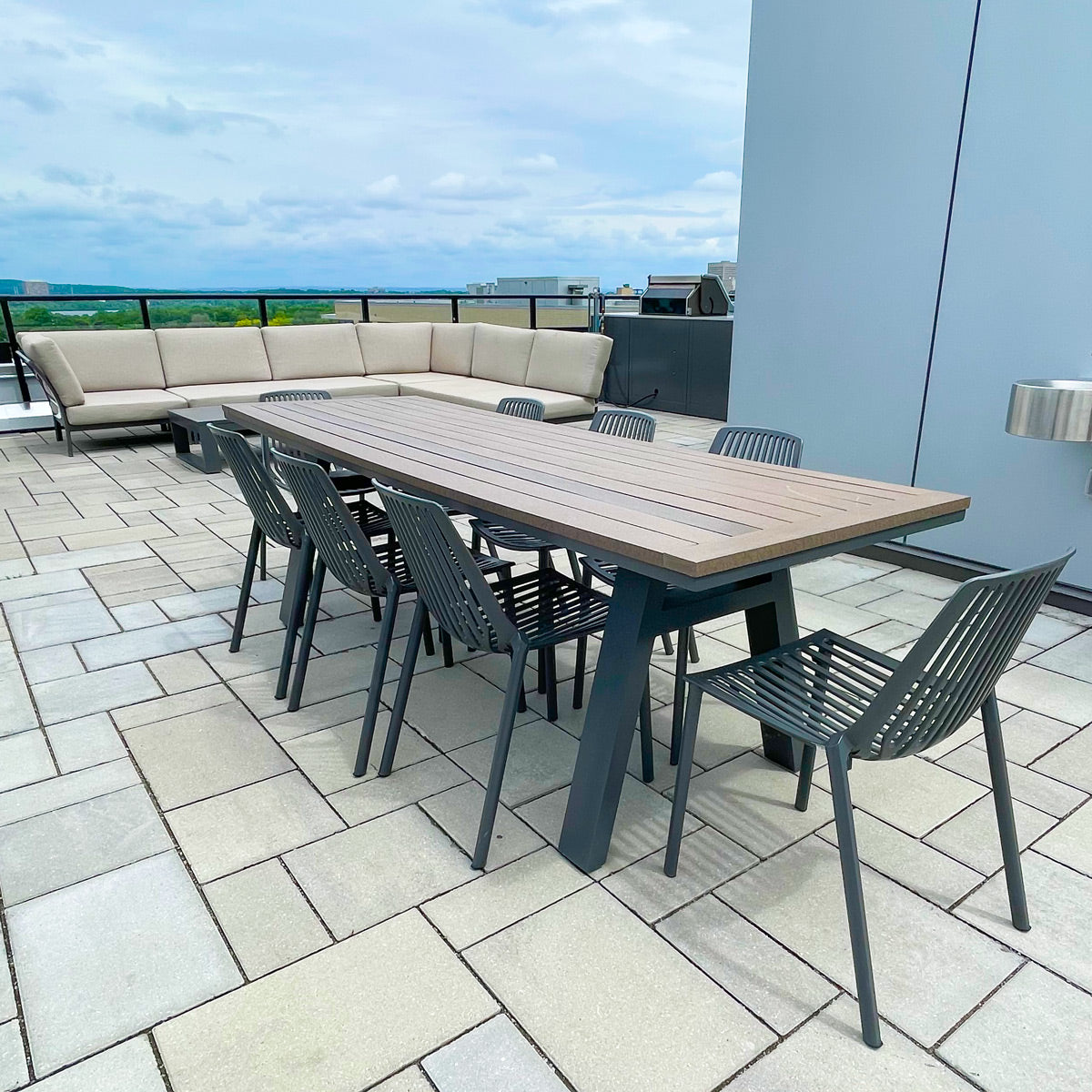 APEX Dining Table with EnviroWood Slat Top