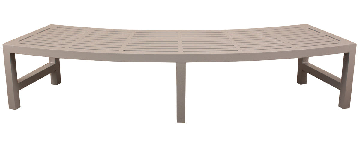 New England Curved Backless Bench