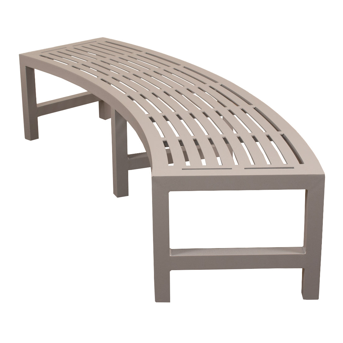 New England Curved Backless Bench