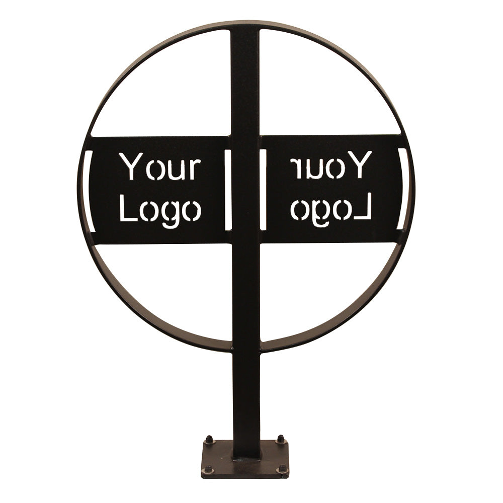 Circum Bicycle Rack with Custom Cut Panel