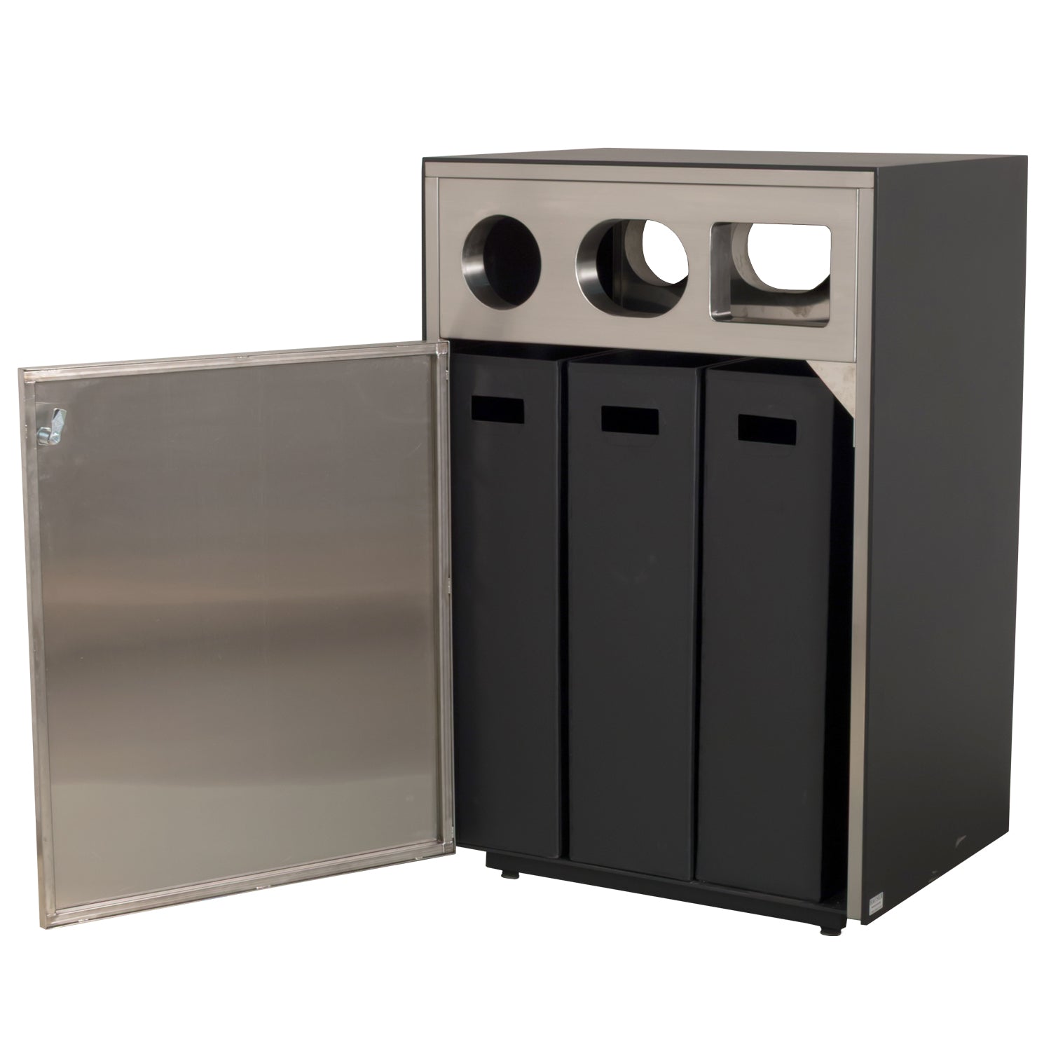 Urban Double Entry 3 Stream Waste Receptacle