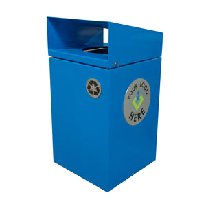 Cubix Waste or Recycle Receptacle with Custom Logo