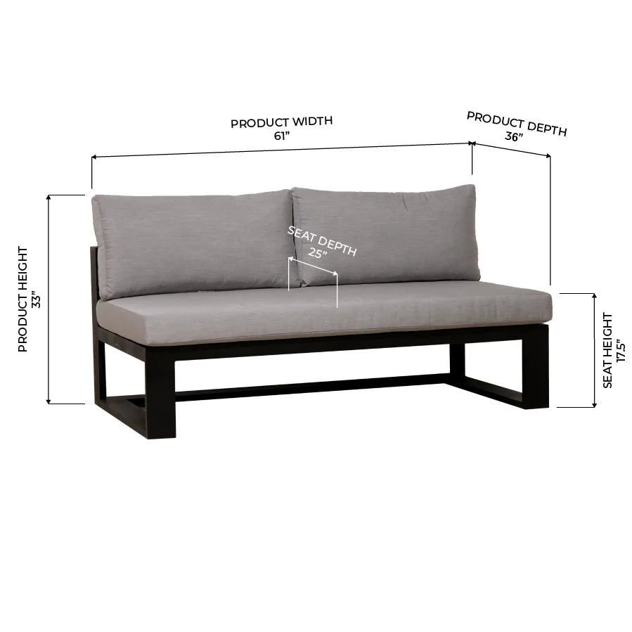 Quantum Armless Loveseat