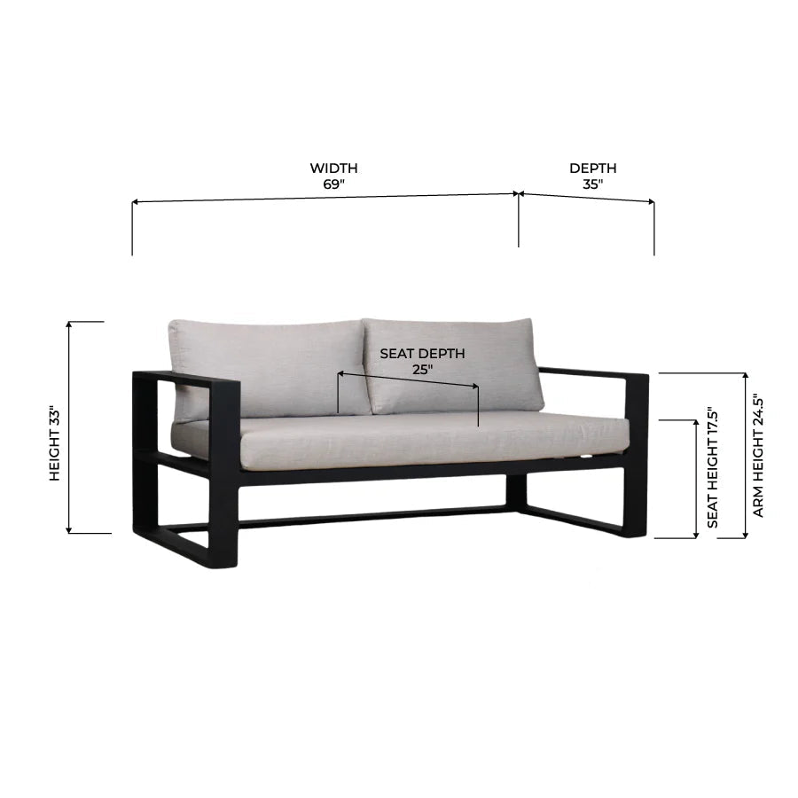 Quantum Loveseat with 2 Armrests