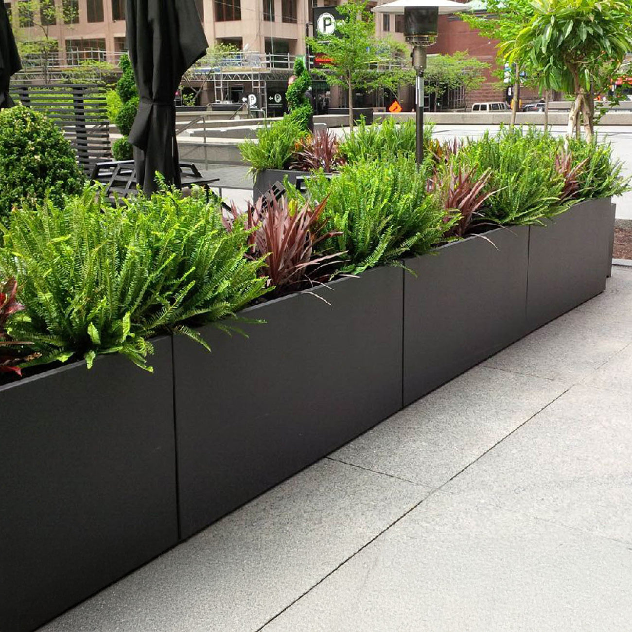 42" Terrace Aluminum Planter, 32" H