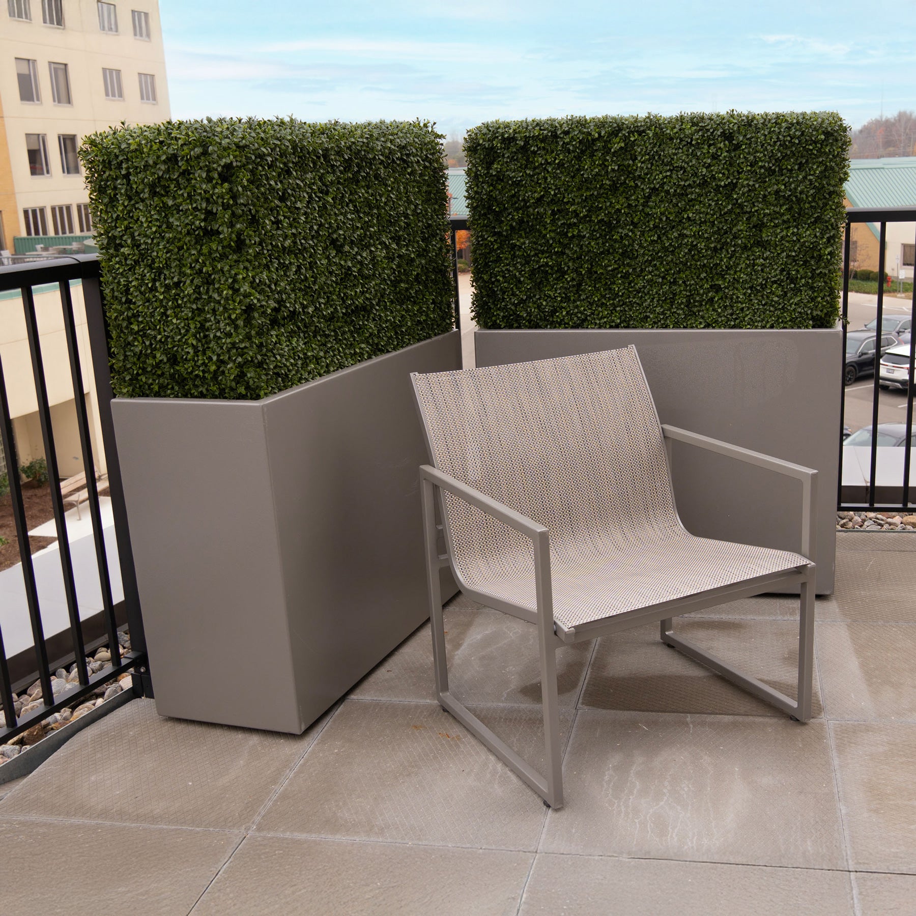 42" Terrace Aluminum Planter, 32" H