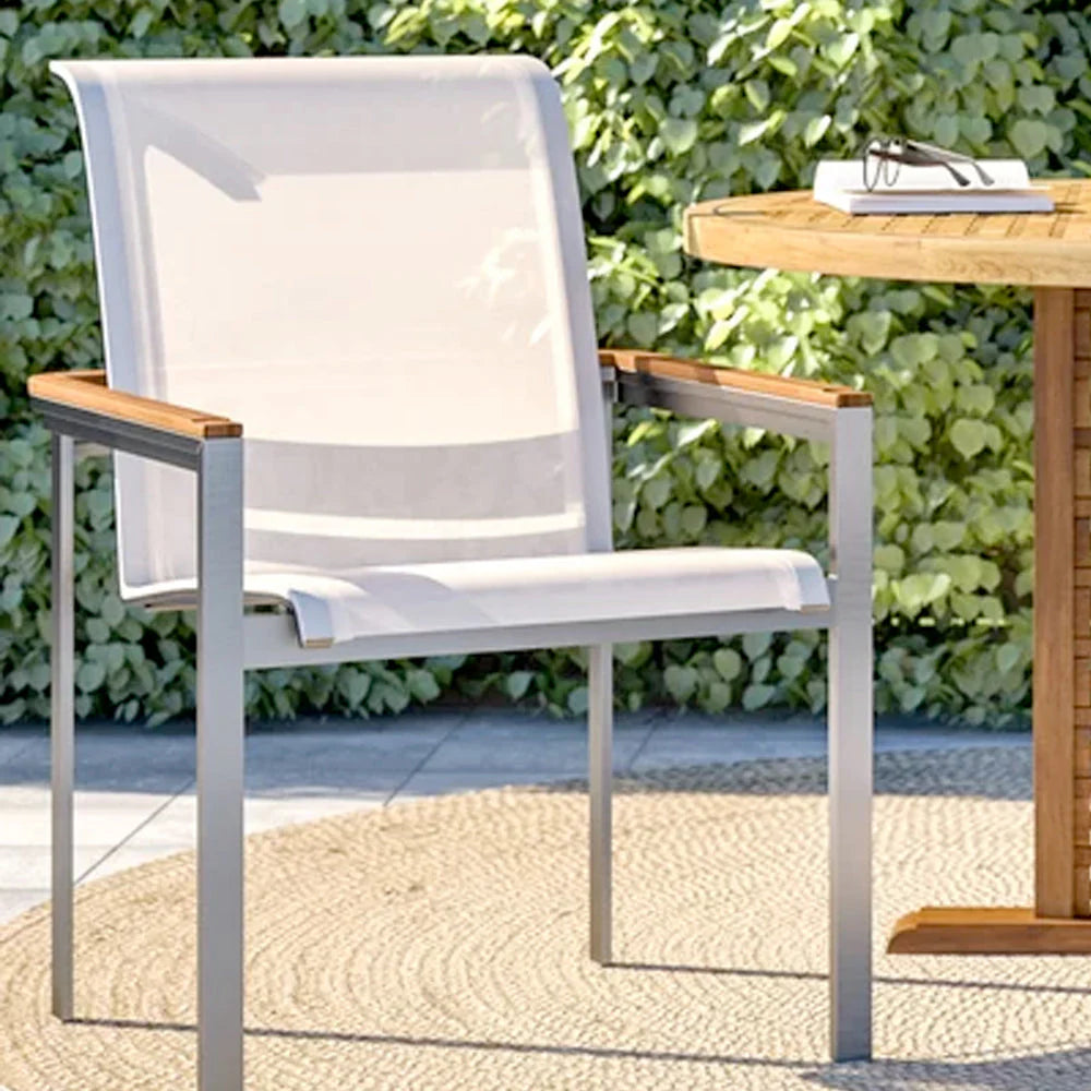 Tivoli Teak and Stainless Arm Chair
