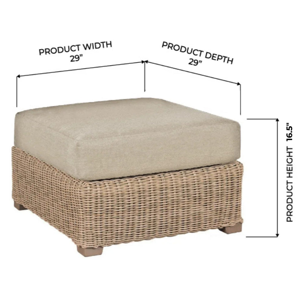 Veranda Ottoman, Driftwood