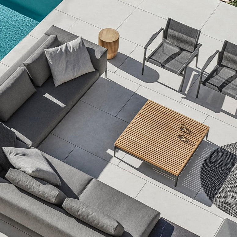 Gloster Grid Lounge Square Coffee Table Teak