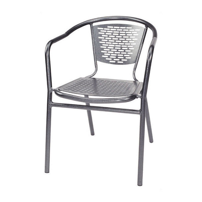 Basketweave Stacking Arm Chair