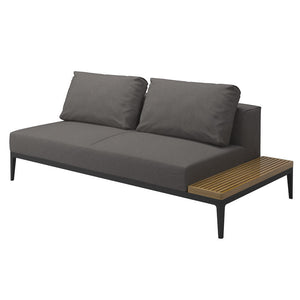 Gloster Grid Lounge Left/Right End Table Unit Teak