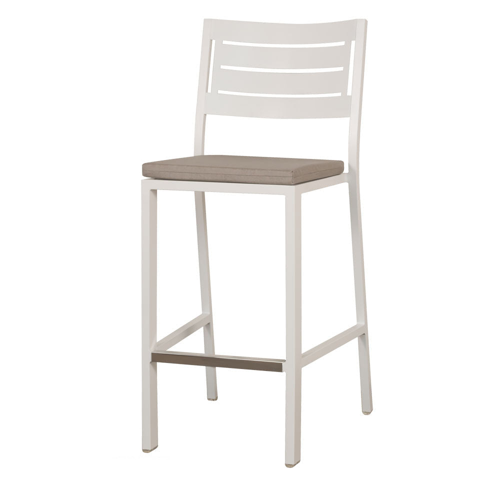 Monterey II Barstool with Aluminum Seat & Cushion