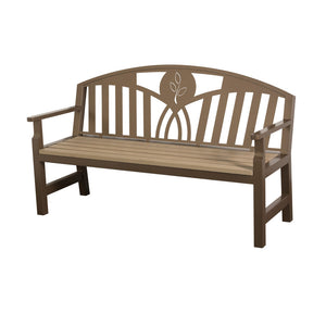 60" English Garden Bench, Willow Back