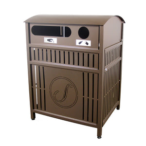 Hamlet Waste/Recycle Receptacle with Custom Cut