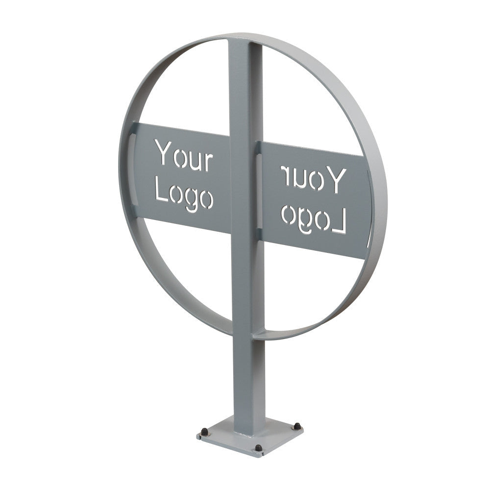 Circum Bicycle Rack with Custom Cut Panel