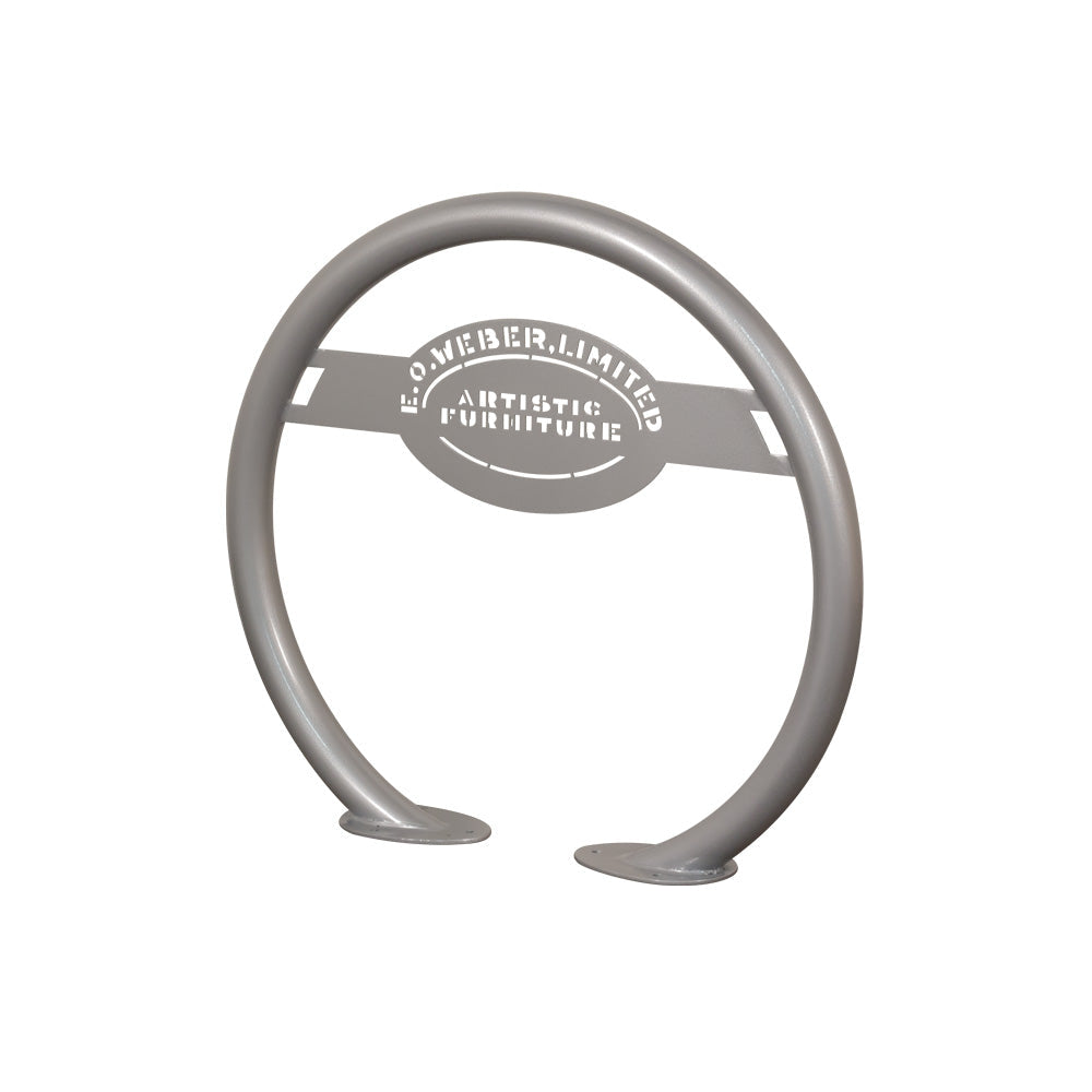Halo Bicycle Rack with Custom Cut Panel