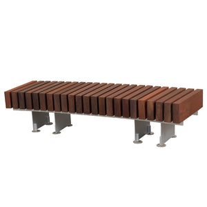 76" Timber Curved Backless Bench