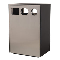 Urban Double Entry 3 Stream Waste Receptacle