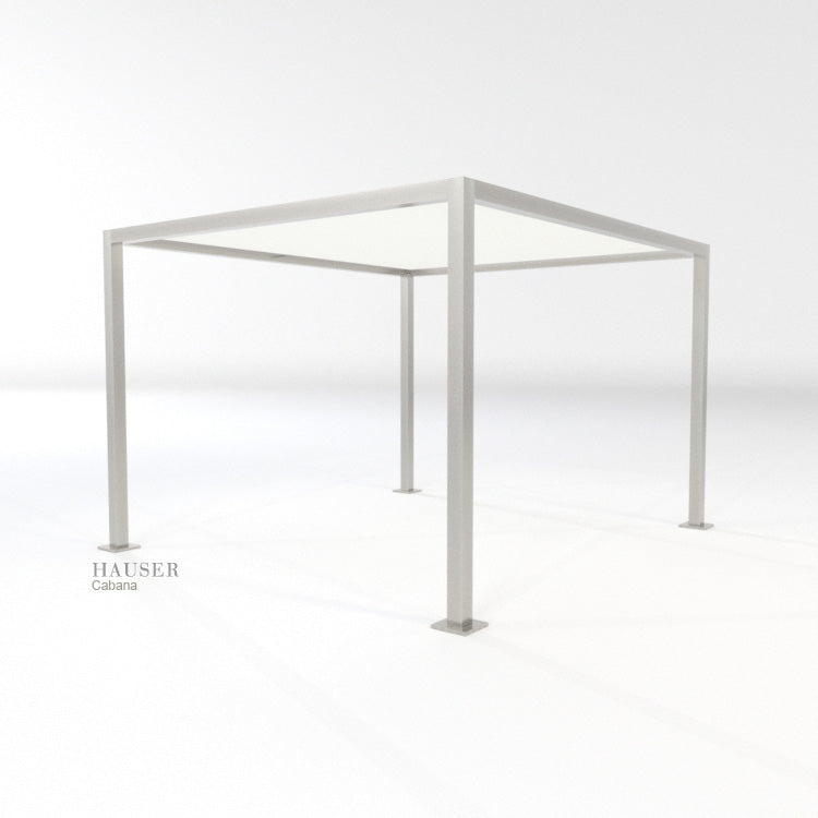 Cabana with tensioned roof fabric canopy, Hero View