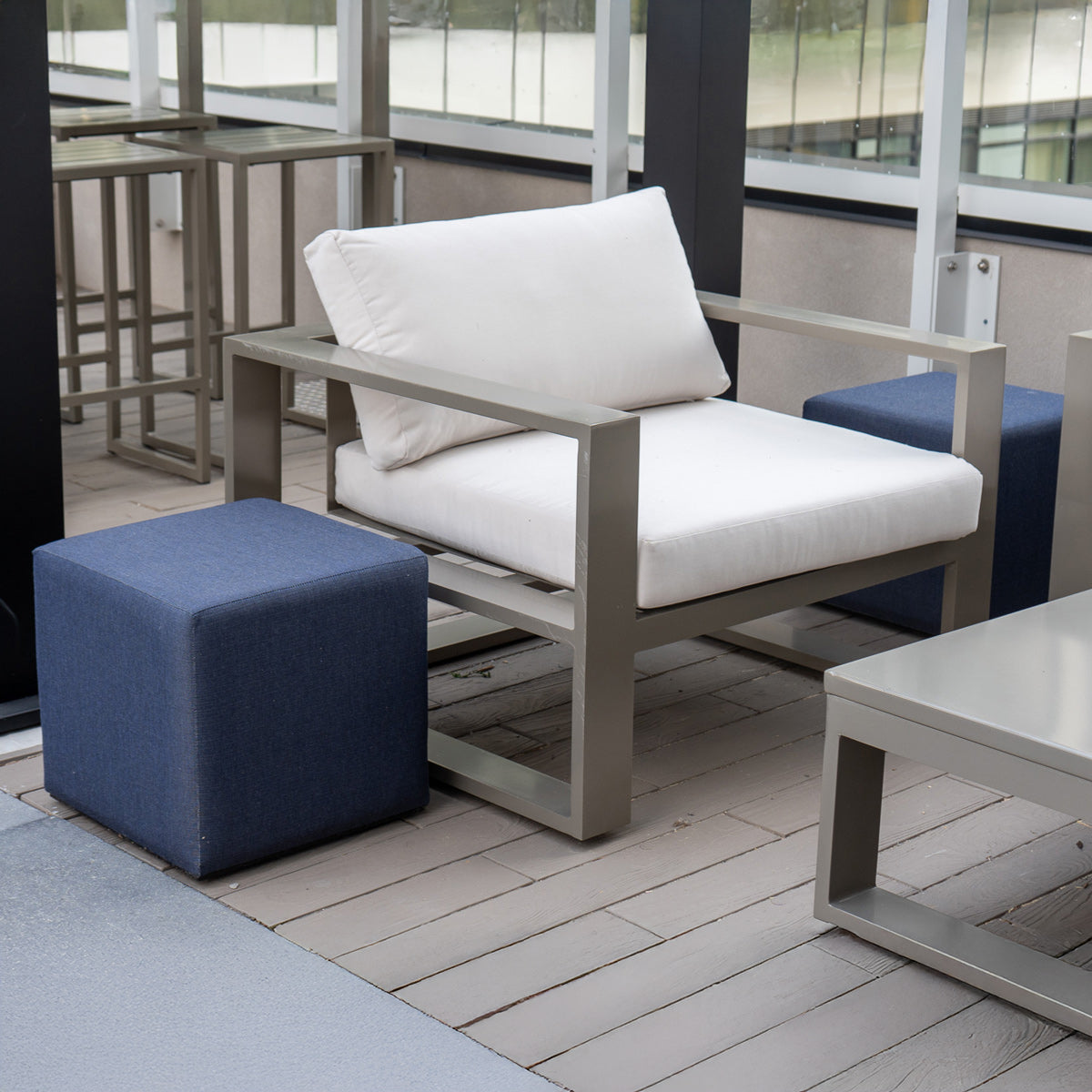 Cube Upholstered Stool/Ottoman