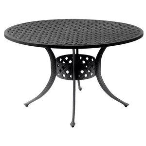 Basketweave Round Dining Table