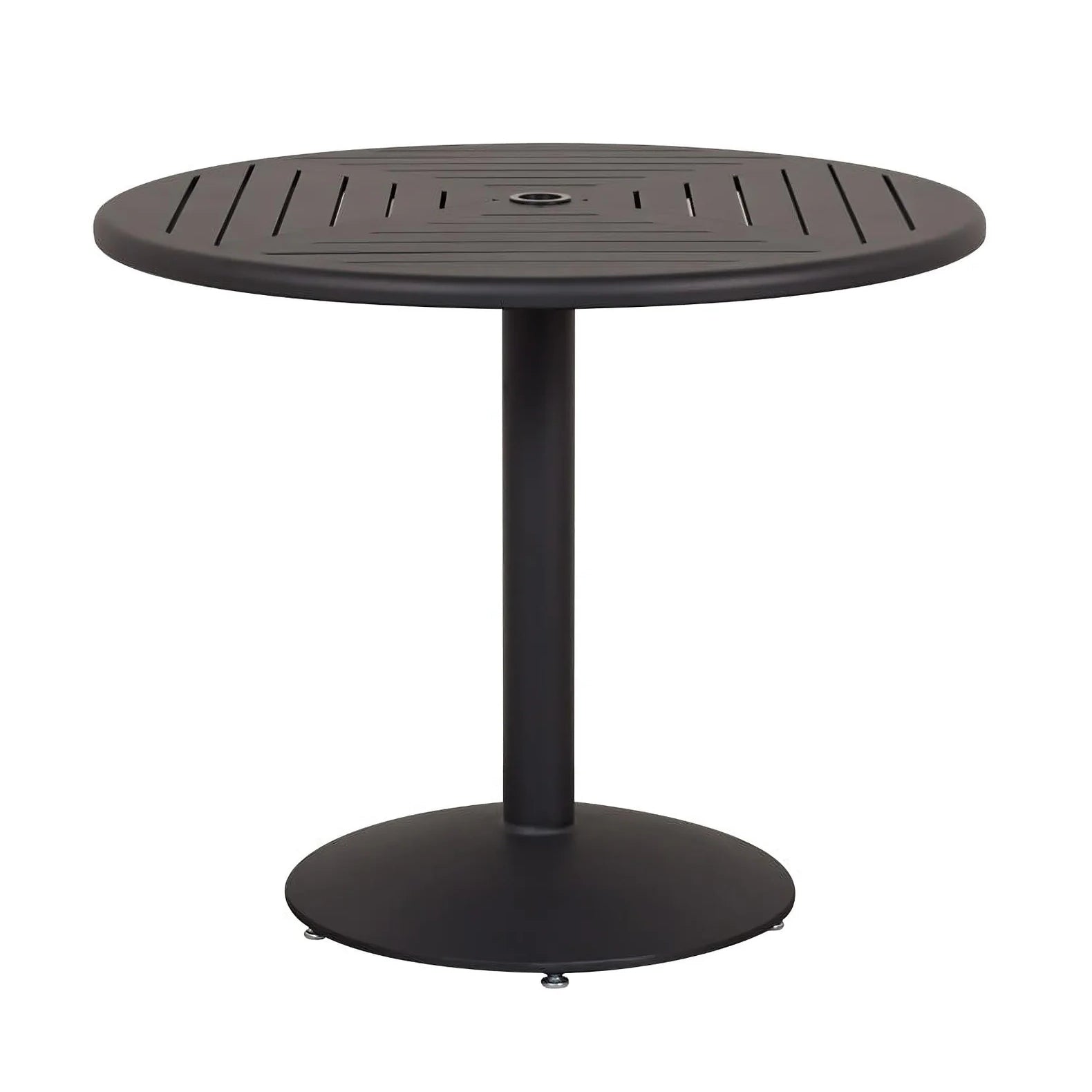 Java Aluminum Slat Table, 36" Dia