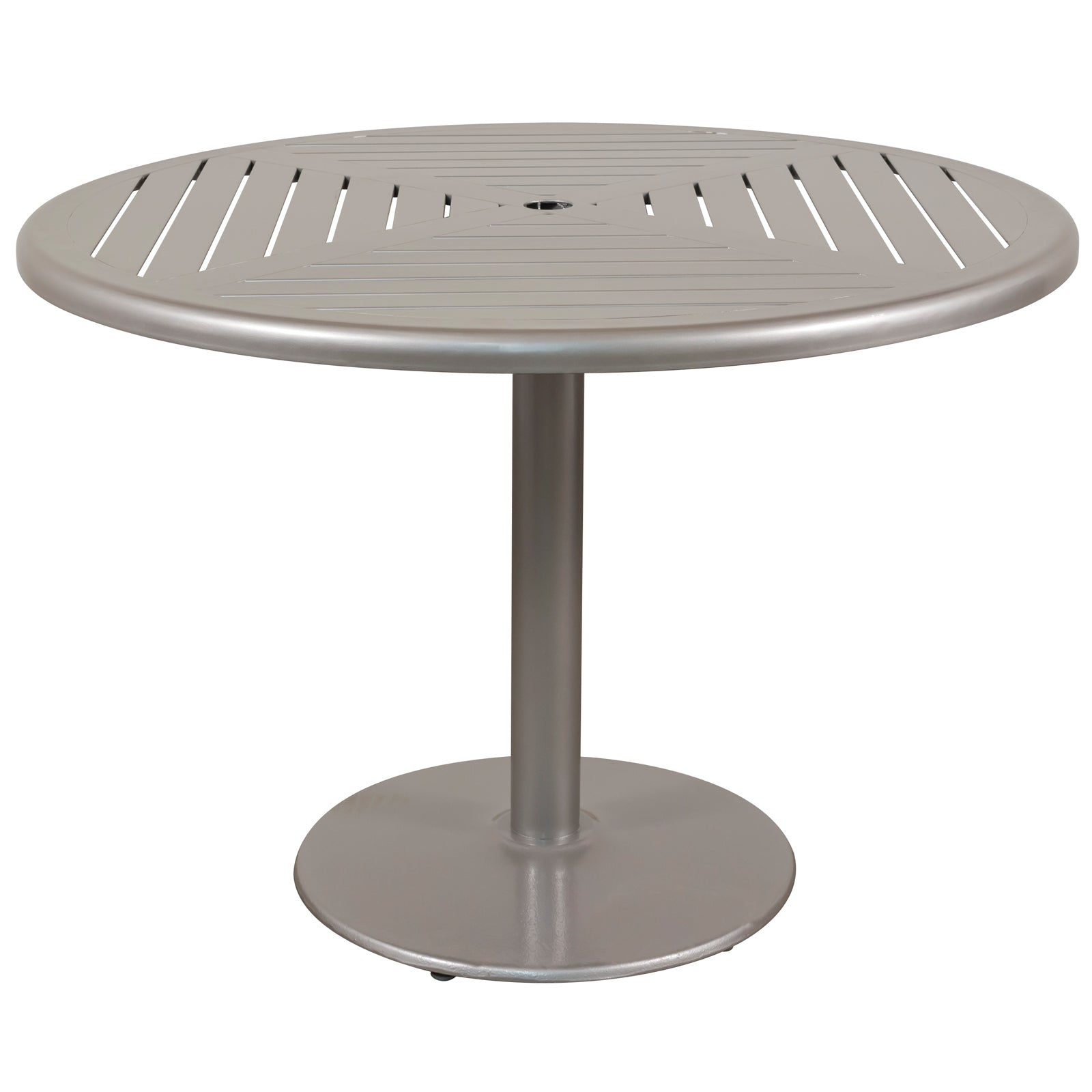 Java Aluminum Slat Table, 42" Dia