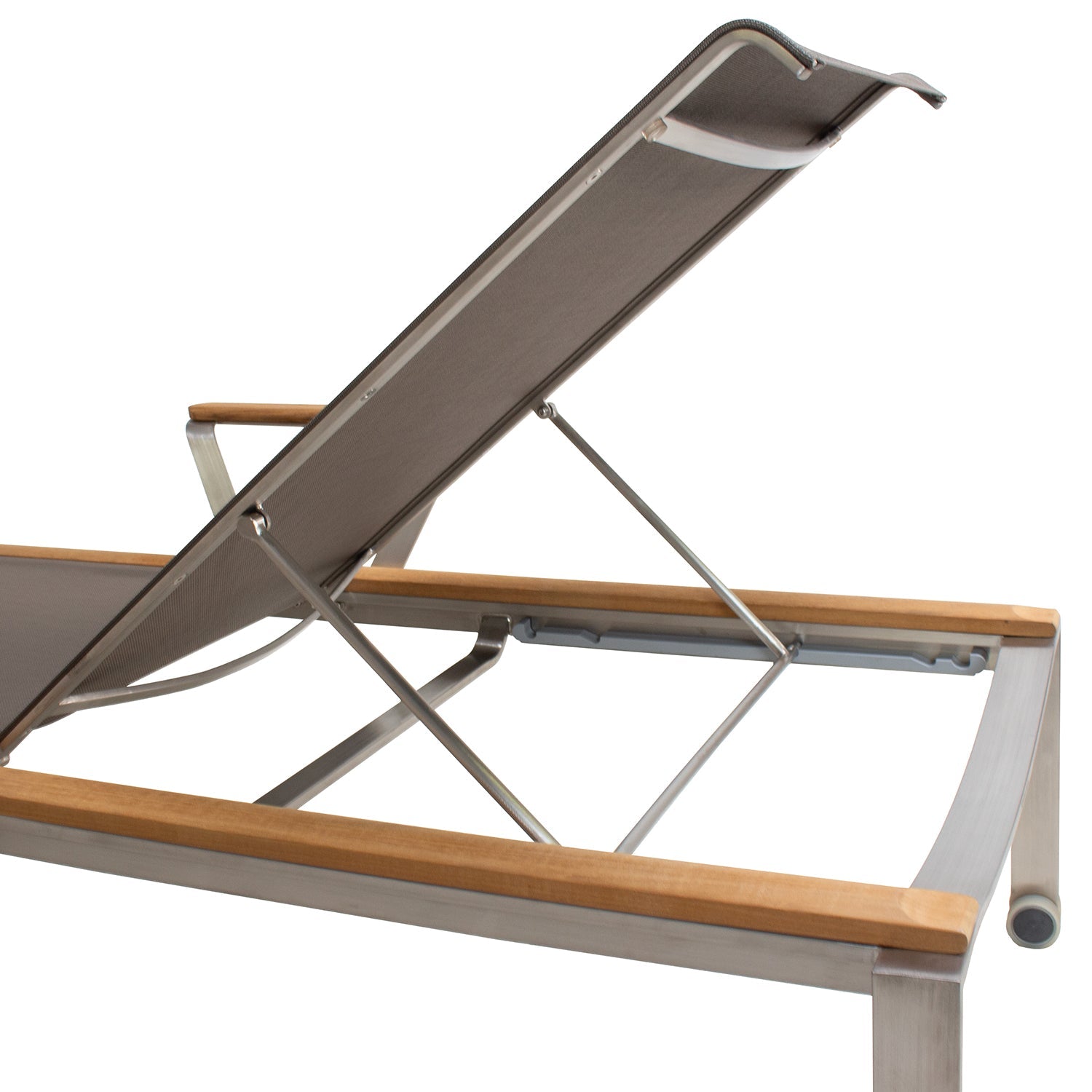 Tivoli Stainless & Teak Chaise Lounge