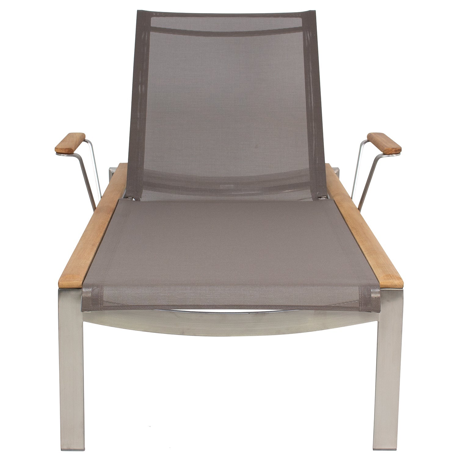 Tivoli Stainless & Teak Chaise Lounge