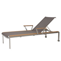 Tivoli Stainless & Teak Chaise Lounge