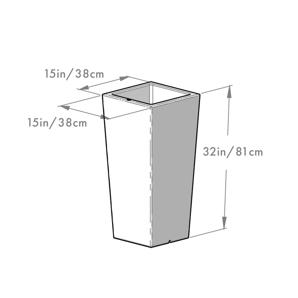 32" Tapered Illuminated Planter
