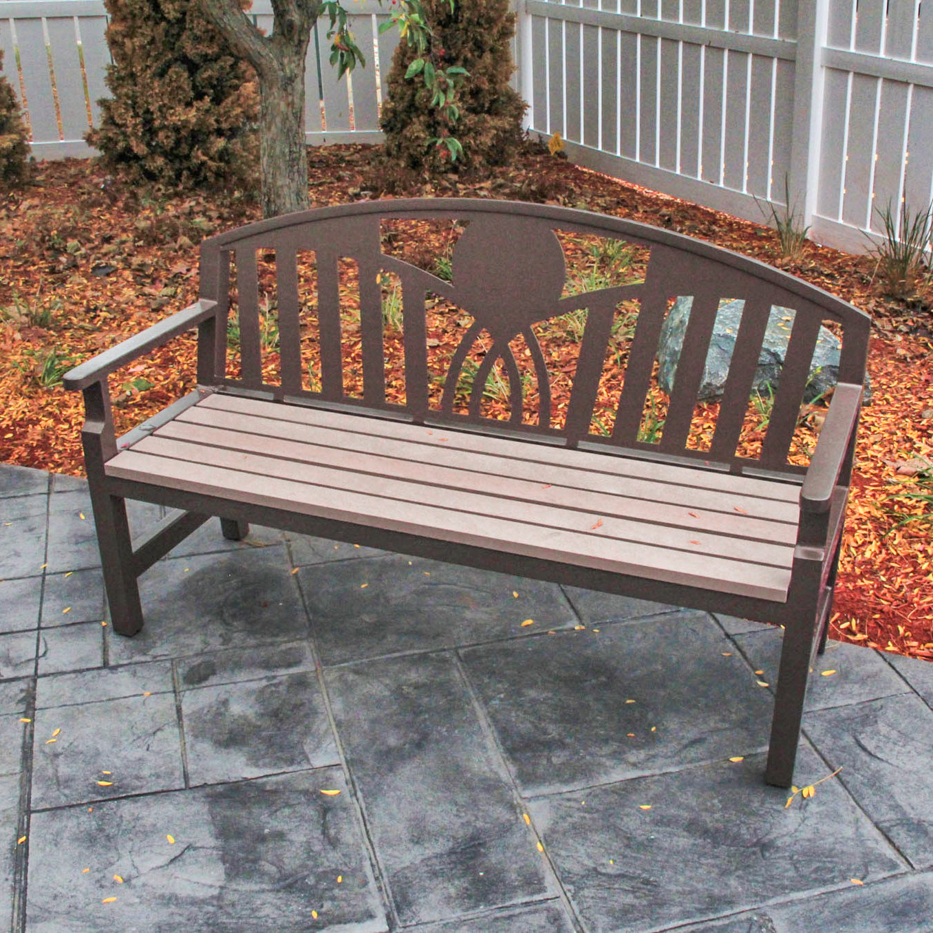 English Garden 60" Bench, Willow Back
