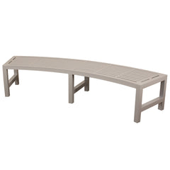 New England Curved Backless Bench