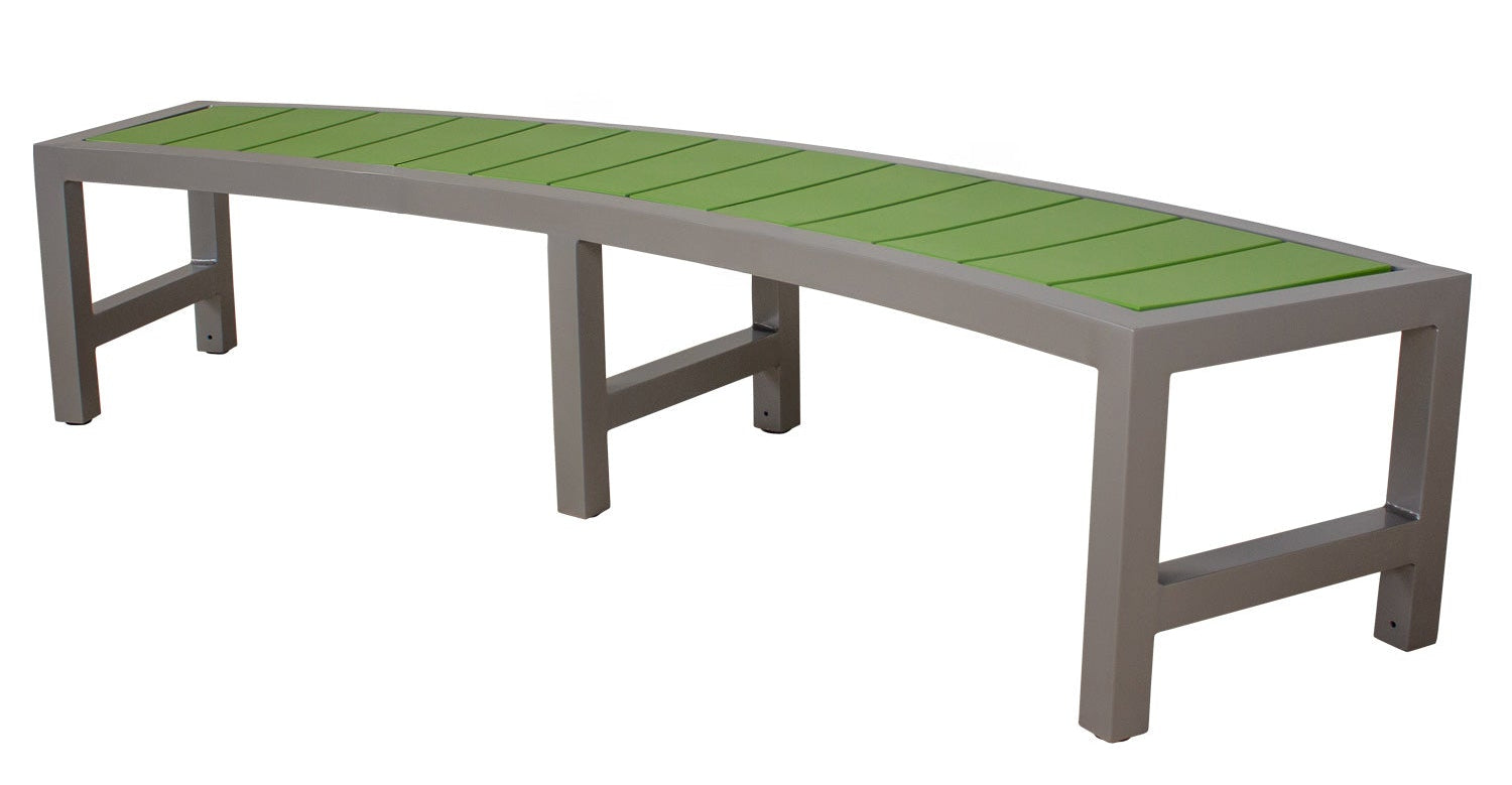 New England Curved Backless Bench