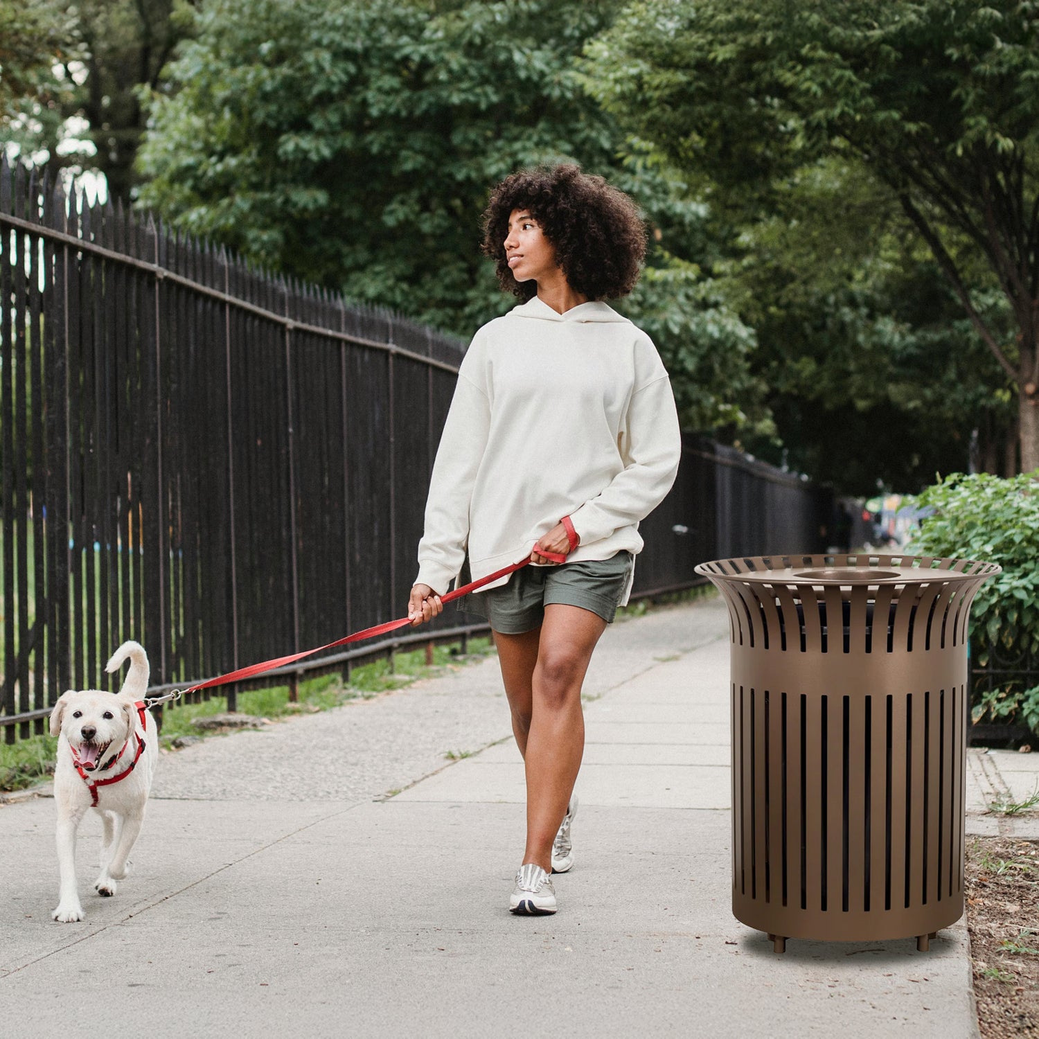 Festival Aluminum Waste Receptacle